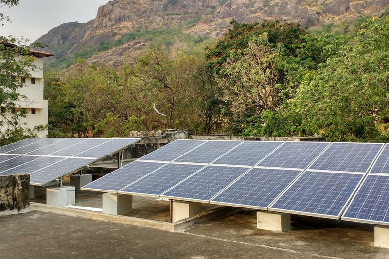 Rooftop solar on the RCC roof of a school building