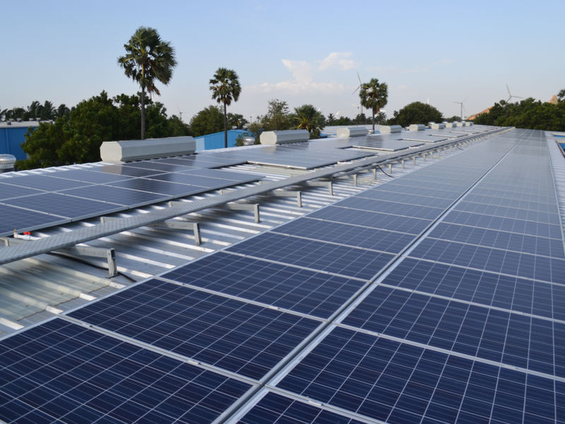 Rooftop solar at the latex plant, Kavalkinaru